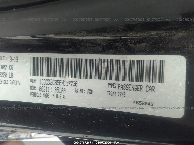 Photo 8 VIN: 1C3CDZCB5EN117736 - DODGE AVENGER 