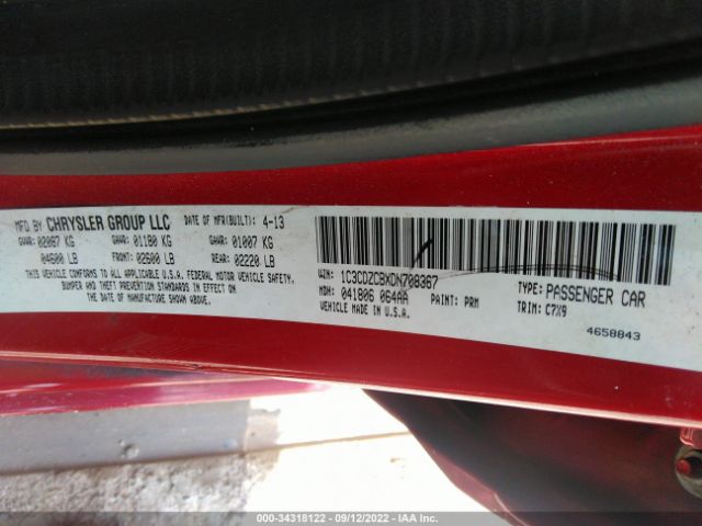 Photo 8 VIN: 1C3CDZCBXDN708367 - DODGE AVENGER 