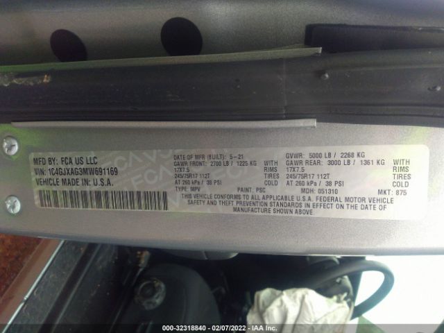 Photo 8 VIN: 1C4GJXAG3MW691169 - JEEP WRANGLER 