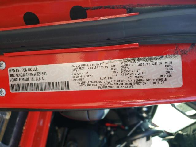 Photo 11 VIN: 1C4GJXAN8MW721801 - JEEP WRANGLER S 