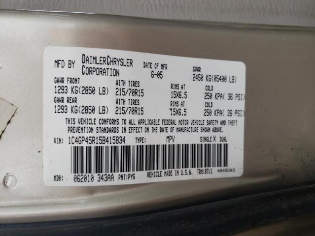 Photo 13 VIN: 1C4GP45R15B415834 - CHRYSLER MINIVAN 