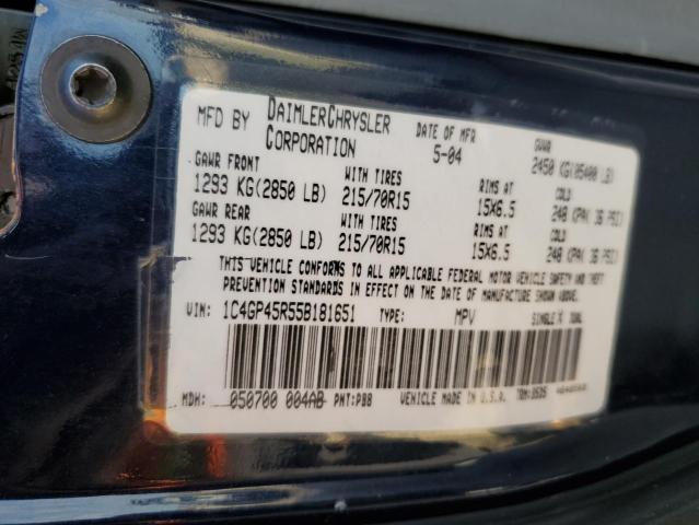 Photo 12 VIN: 1C4GP45R55B181651 - CHRYSLER TOWN & COU 