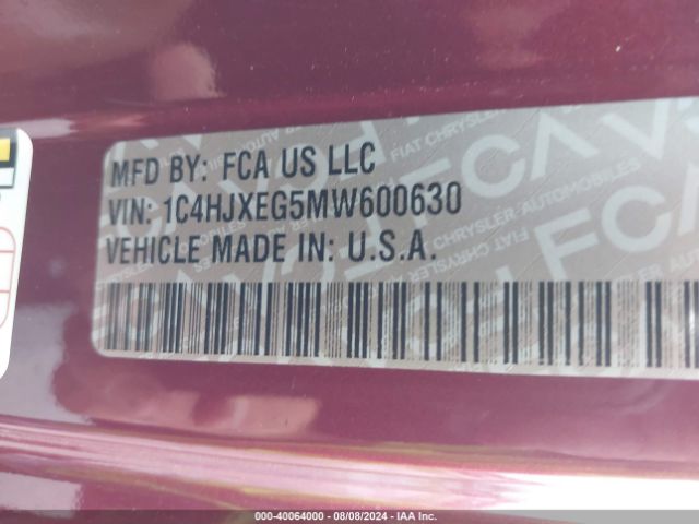 Photo 8 VIN: 1C4HJXEG5MW600630 - JEEP WRANGLER 