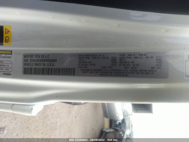 Photo 8 VIN: 1C4HJXEN3MW836658 - JEEP WRANGLER 