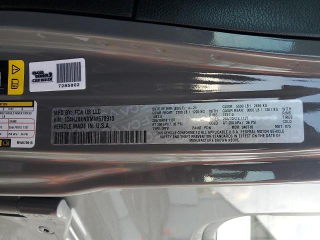 Photo 13 VIN: 1C4HJXENXMW670915 - JEEP WRANGLER U 