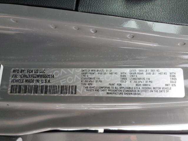 Photo 13 VIN: 1C4HJXFG2MW650514 - JEEP WRANGLER 