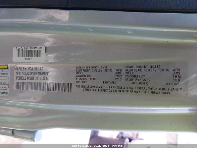 Photo 8 VIN: 1C4JJXP60PW689291 - JEEP WRANGLER S 