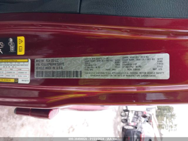 Photo 8 VIN: 1C4JJXP65NW153773 - JEEP WRANGLER 4XE 