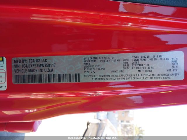 Photo 8 VIN: 1C4JJXP67MW758117 - JEEP WRANGLER 