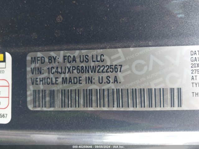 Photo 8 VIN: 1C4JJXP68NW222567 - JEEP WRANGLER U 