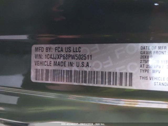 Photo 8 VIN: 1C4JJXP68PW502511 - JEEP WRANGLER 