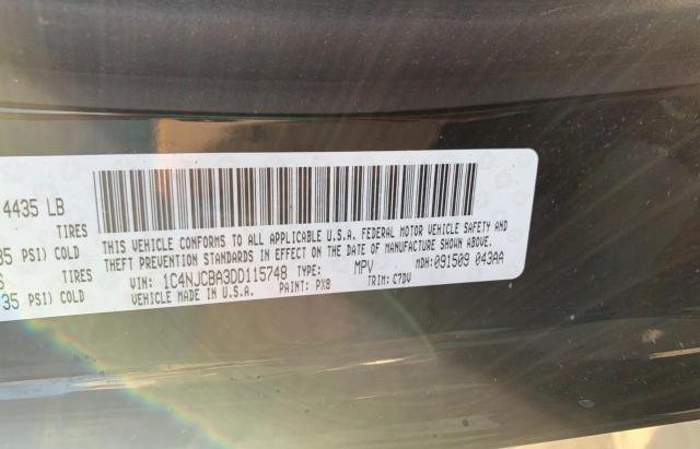 Photo 9 VIN: 1C4NJCBA3DD115748 - JEEP COMPASS SP 