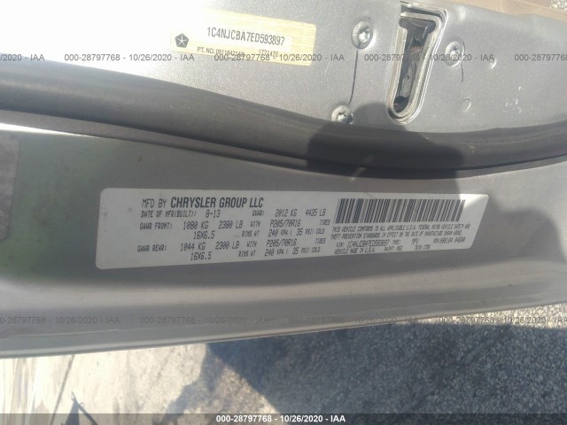 Photo 8 VIN: 1C4NJCBA7ED593897 - JEEP COMPASS 