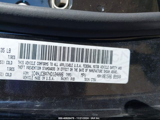 Photo 8 VIN: 1C4NJCBA7HD124006 - JEEP COMPASS 