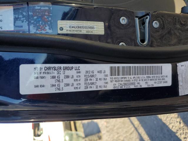 Photo 11 VIN: 1C4NJCBB2DD229555 - JEEP COMPASS SP 