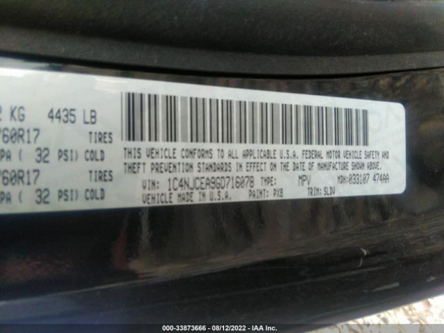 Photo 8 VIN: 1C4NJCEA9GD716078 - JEEP COMPASS 