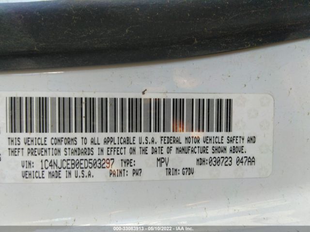 Photo 8 VIN: 1C4NJCEB0ED503297 - JEEP COMPASS 