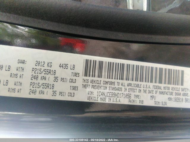 Photo 8 VIN: 1C4NJCEB9HD171056 - JEEP COMPASS 