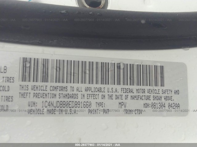 Photo 8 VIN: 1C4NJDBB0ED891660 - JEEP COMPASS 