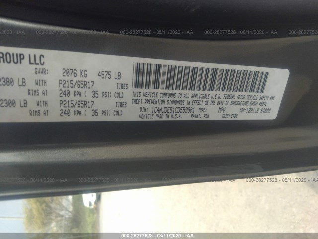 Photo 8 VIN: 1C4NJDEB1CD559901 - JEEP COMPASS 