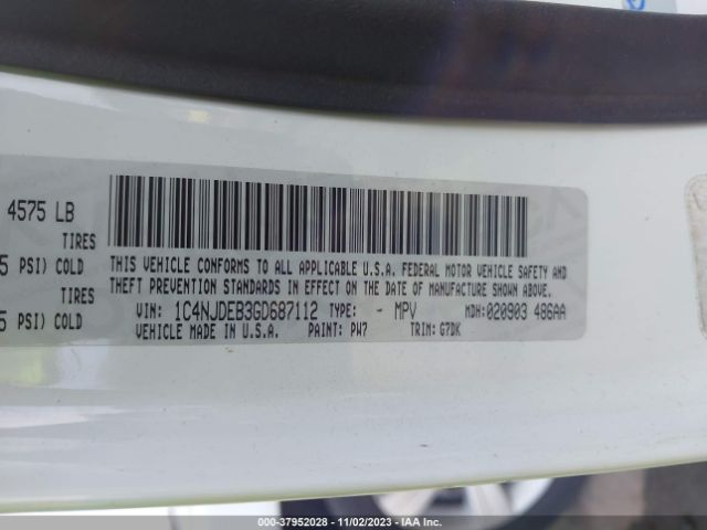 Photo 8 VIN: 1C4NJDEB3GD687112 - JEEP COMPASS 