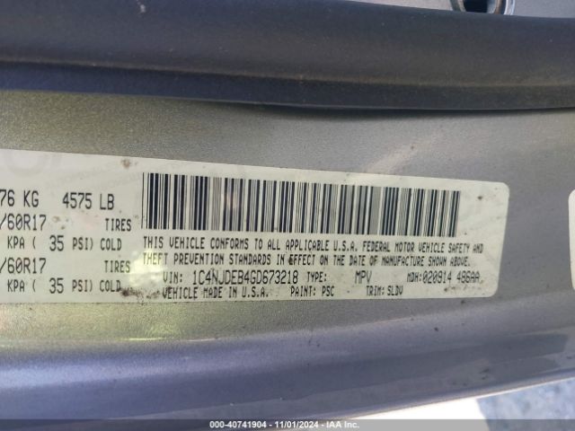 Photo 8 VIN: 1C4NJDEB4GD673218 - JEEP COMPASS 