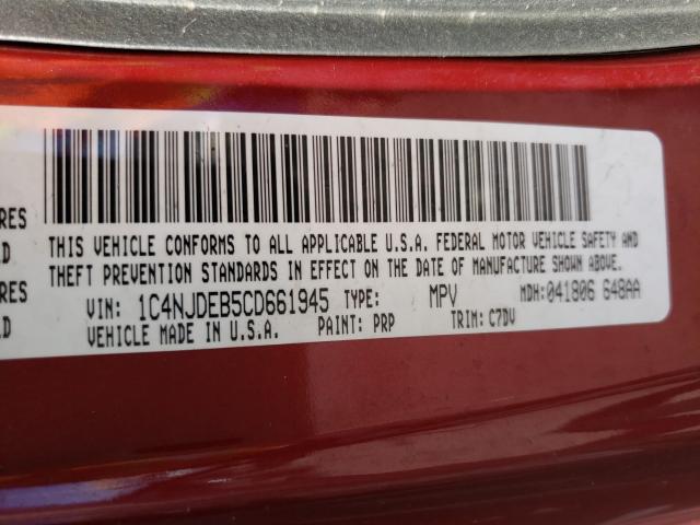 Photo 9 VIN: 1C4NJDEB5CD661945 - JEEP COMPASS LA 