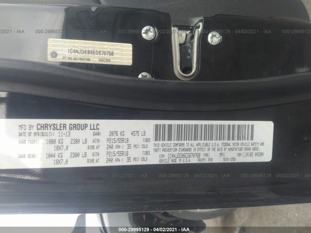 Photo 8 VIN: 1C4NJDEB6ED670768 - JEEP COMPASS 