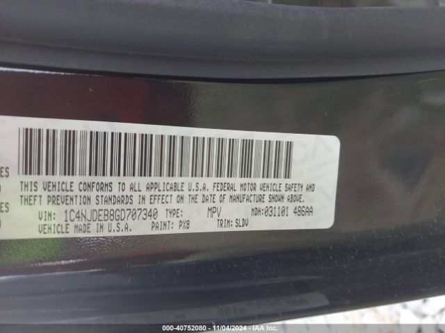 Photo 8 VIN: 1C4NJDEB8GD707340 - JEEP COMPASS 