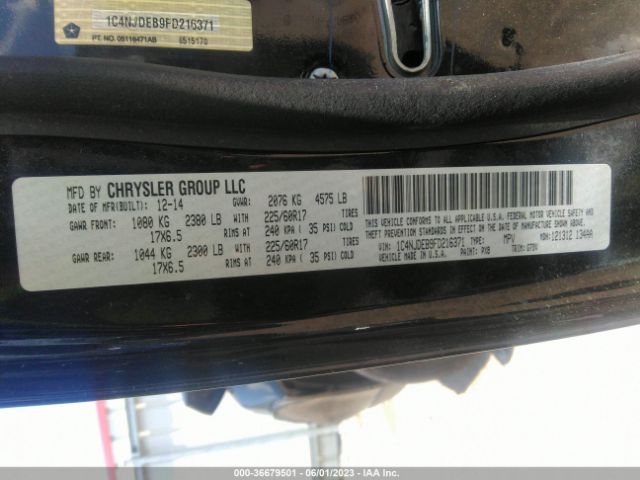 Photo 8 VIN: 1C4NJDEB9FD216371 - JEEP COMPASS 