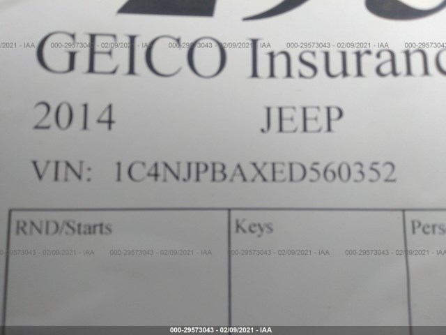 Photo 8 VIN: 1C4NJPBAXED560352 - JEEP PATRIOT 