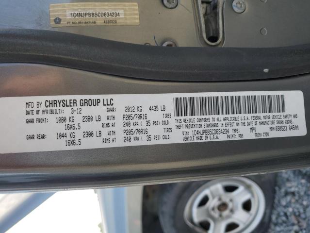 Photo 12 VIN: 1C4NJPBB5CD634234 - JEEP PATRIOT 