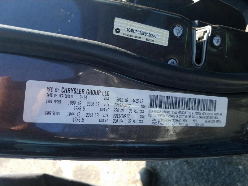 Photo 9 VIN: 1C4NJPCB0FD139846 - JEEP PATRIOT LI 