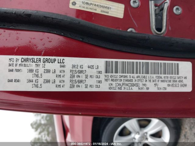 Photo 8 VIN: 1C4NJPFA4CD684561 - JEEP PATRIOT 