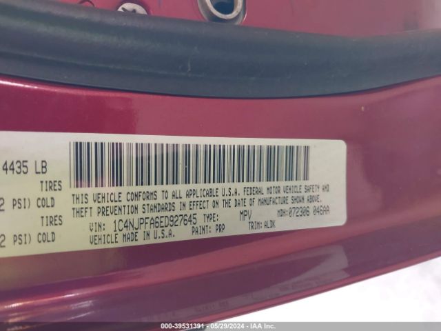 Photo 8 VIN: 1C4NJPFA6ED927645 - JEEP PATRIOT 