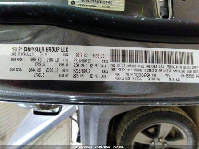 Photo 8 VIN: 1C4NJPFA8ED864760 - JEEP PATRIOT 