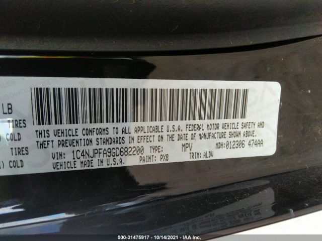 Photo 8 VIN: 1C4NJPFA9GD682200 - JEEP PATRIOT 