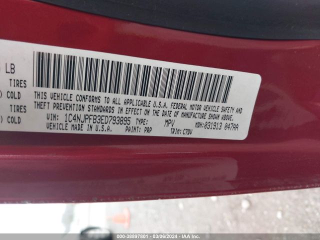 Photo 8 VIN: 1C4NJPFB3ED793895 - JEEP PATRIOT 