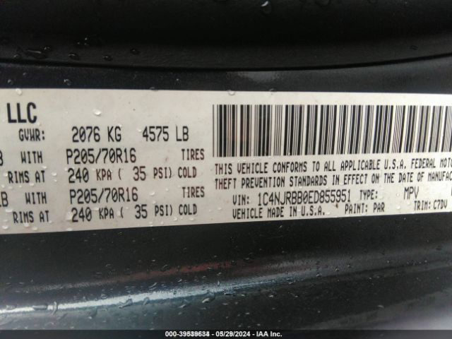 Photo 8 VIN: 1C4NJRBB0ED855951 - JEEP PATRIOT 