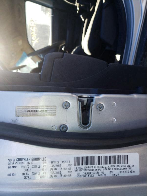 Photo 9 VIN: 1C4NJRBB4DD203350 - JEEP PATRIOT SP 