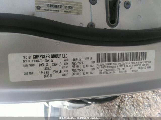 Photo 8 VIN: 1C4NJRBB8DD114770 - JEEP PATRIOT 