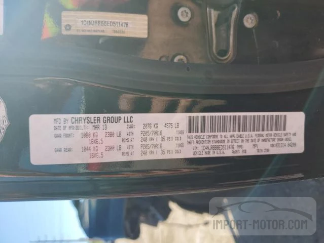 Photo 12 VIN: 1C4NJRBB8ED511476 - JEEP LIBERTY (PATRIOT) 