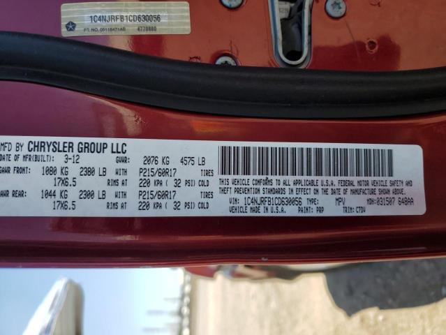 Photo 11 VIN: 1C4NJRFB1CD630056 - JEEP PATRIOT LA 