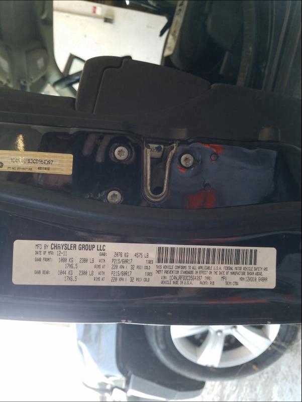 Photo 9 VIN: 1C4NJRFB3CD564397 - JEEP PATRIOT LA 