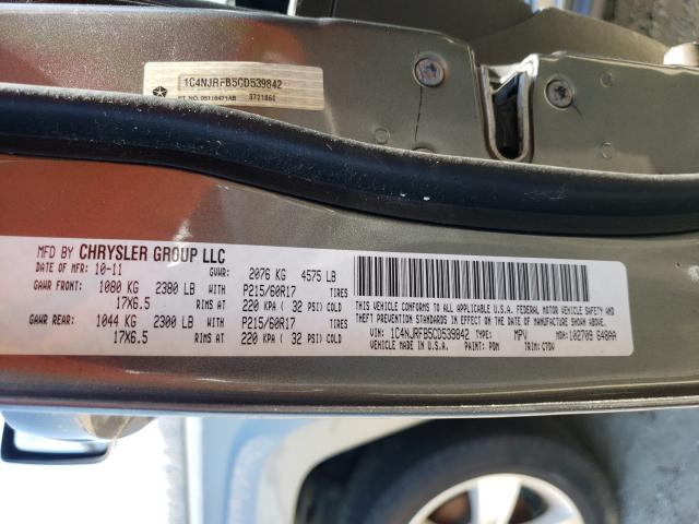 Photo 9 VIN: 1C4NJRFB5CD539842 - JEEP PATRIOT LA 