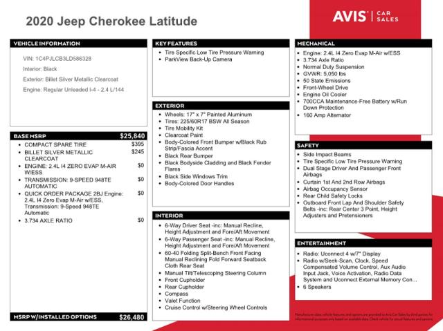 Photo 12 VIN: 1C4PJLCB3LD586328 - JEEP CHEROKEE L 