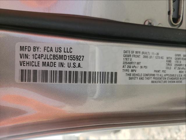 Photo 9 VIN: 1C4PJLCB5MD155927 - JEEP CHEROKEE L 