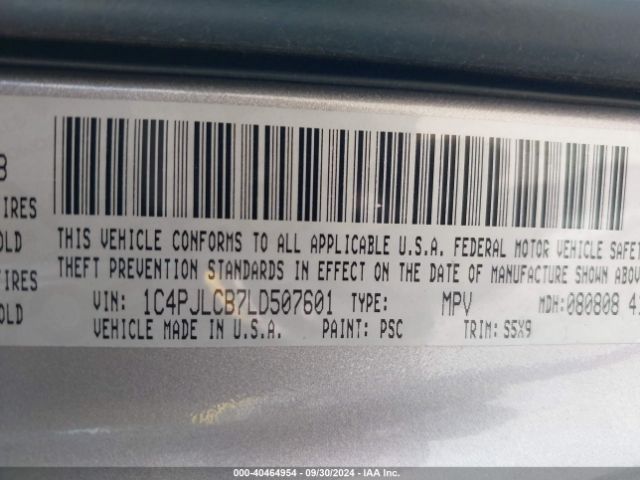 Photo 8 VIN: 1C4PJLCB7LD507601 - JEEP CHEROKEE 