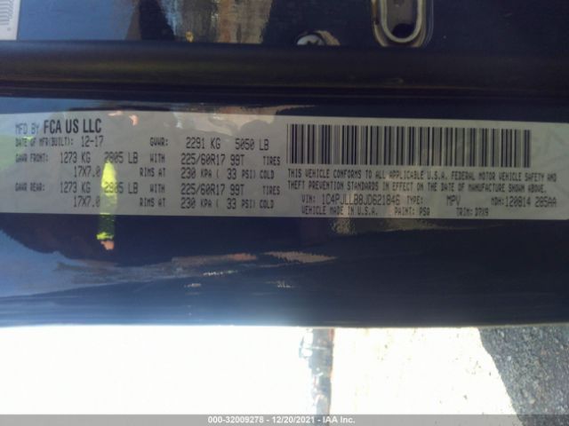 Photo 8 VIN: 1C4PJLLB8JD621846 - JEEP CHEROKEE 