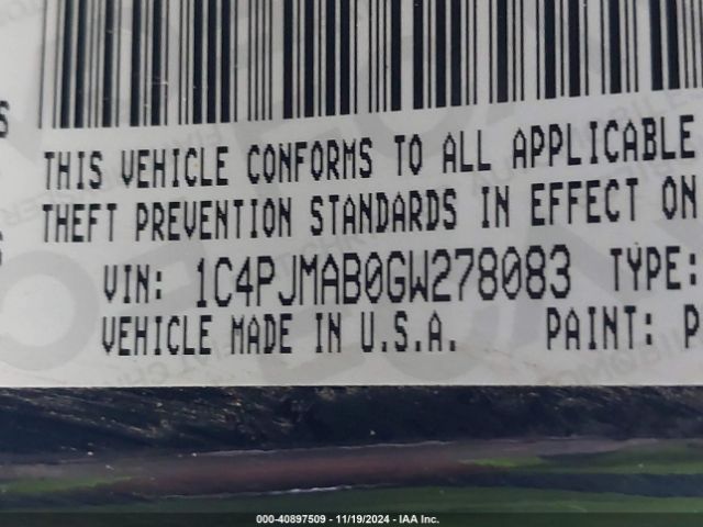 Photo 8 VIN: 1C4PJMAB0GW278083 - JEEP CHEROKEE 